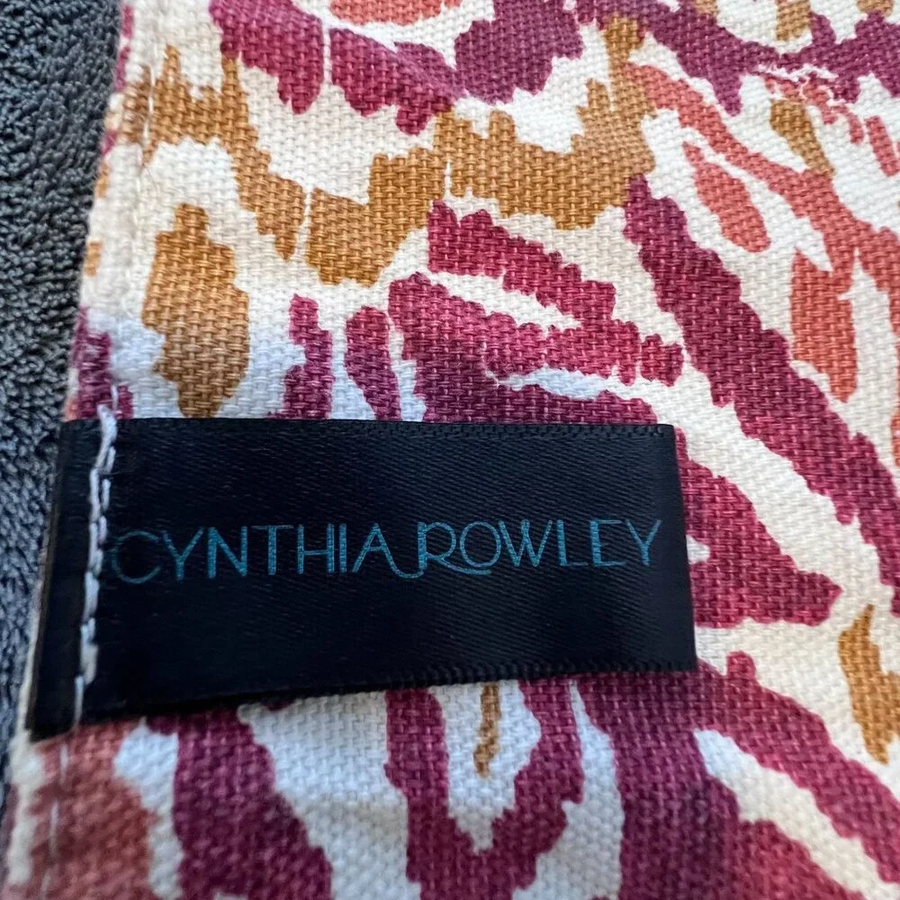 Cynthia Rowley‎ Set Of 4 Paisley Cotton Placemats Square Reversible 100% Cotton